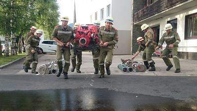 Die Feldkirchner Truppe bei den letzten Übungen 