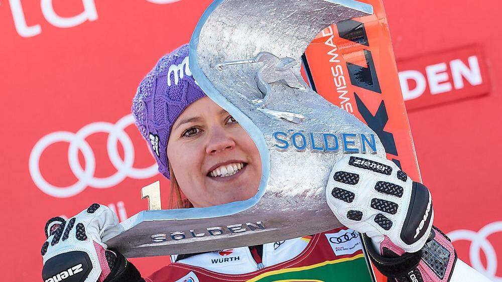Viktoria Rebensburg ist die Titelverteidigerin beim Riesentorlauf in Sölden