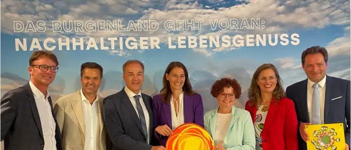 Mit der flächendeckenden Destinationszertifizierung, unter der Anleitung von Florian Größwang (links außen), setzt das Burgenland ein Zeichen für verantwortungsvollen Tourismus