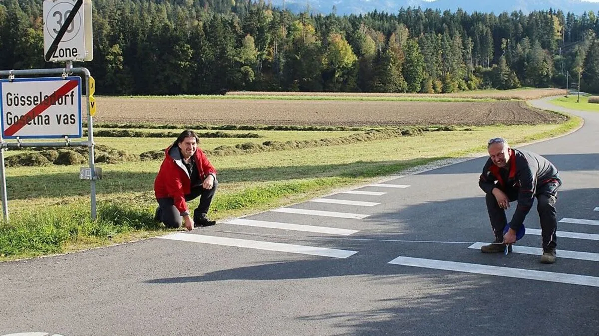 Wolfgang Stefitz und Johann Kolier beim Ortsaugenschein