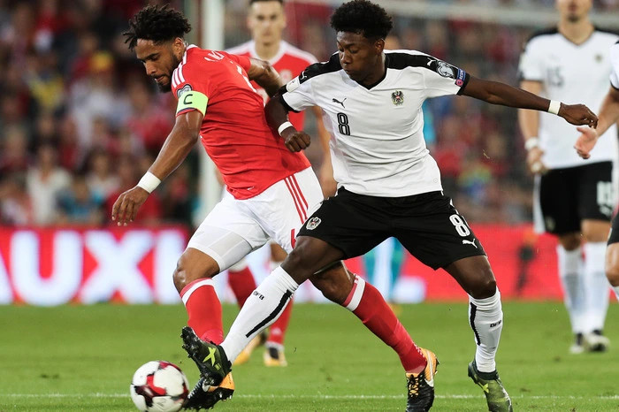 David Alaba: 3 Zeigte sich sehr laufstark, bot sich immer wieder an, wurde aber von den Walisern stets mit mehreren Leuten beschattet. Eine seiner besseren Partien, die letzten Pässe fanden jedoch kaum ihr Ziel.