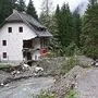 Unwetter im August 2017 richtete schwere Schäden an, hier das Berghaus im Walchental