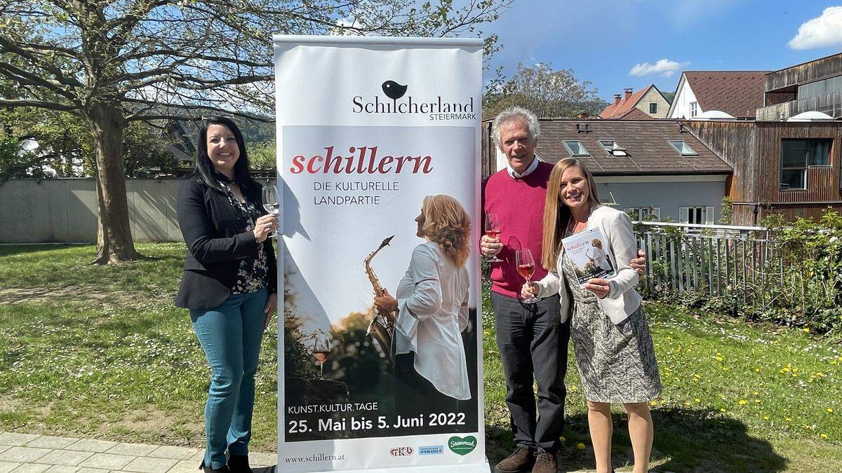 Nora Ruhri (Tourismusverband Südsteiermark), Organisator Karl Posch und Stefanie Schmid