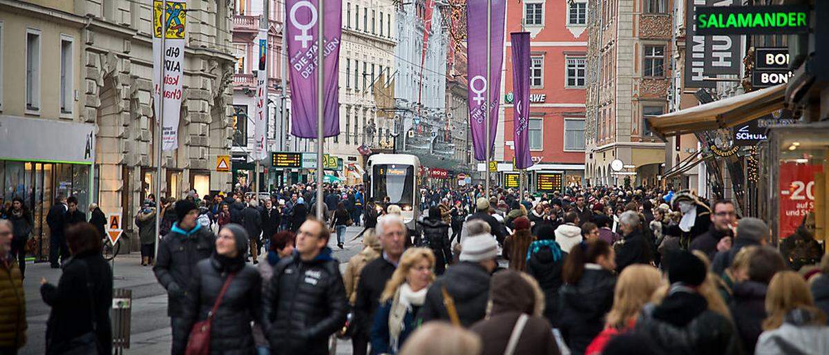 Vor allem in Graz wächst die Bevölkerung stetig