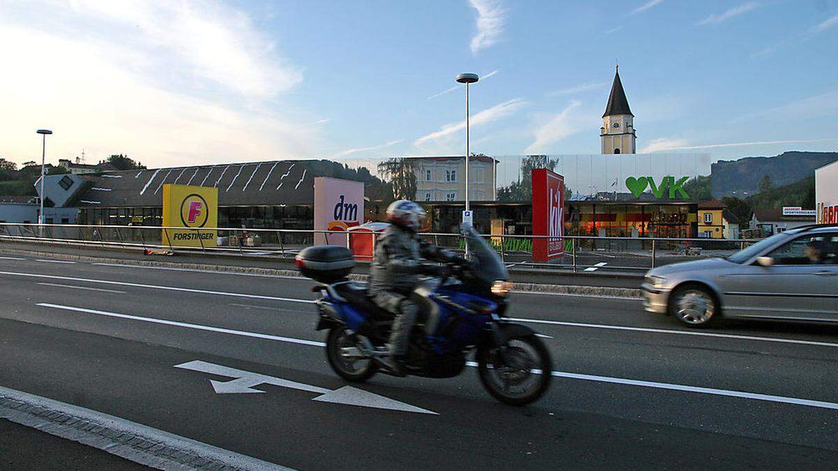 Der Großteil der Völkermarkter Geschäfte befinden sich bereits in der Peripherie der Innenstadt