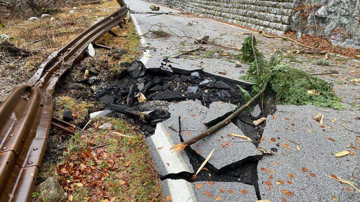 Die Plöckenpass-Straße ist auf italienischer Seite seit Dezember unpassierbar