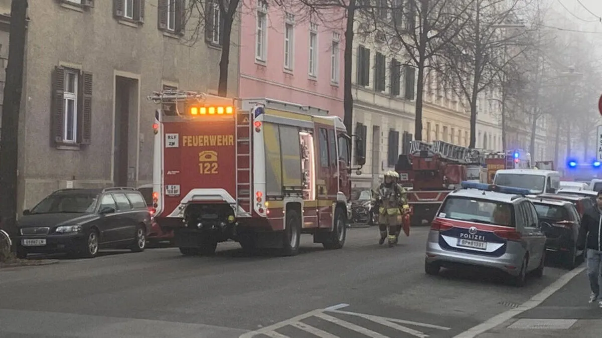 Feuerwehreinsatz in der Steyrergasse