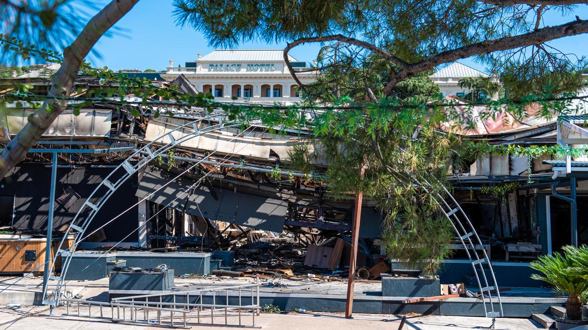 Fast die Hälfte der touristischen Infrastruktur in Portorož wurde durch den Brand zerstört