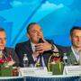 Stadtparteitag 2019, als die blaue Welt in Graz noch in Ordnung war: Mario Kunasek, Mario Eustacchio, Armin Sippel