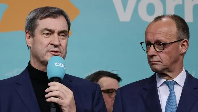 Wie es in Deutschland weitergeht, wird auch Bayerns Ministerpräsident Markus Söder (CSU) maßgeblich mitbestimmen. Die CSU bildet zusammen mit der CDU die Union.