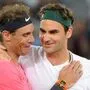 Rafael Nadal (links) und Roger Federer