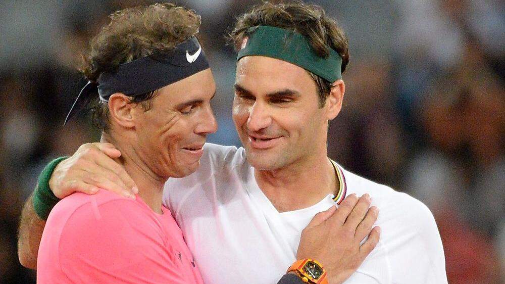 Rafael Nadal (links) und Roger Federer