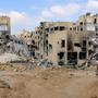 Zerstörte Häuser im Gaza-Streifen | In Kairo soll über einen möglichen Waffenstillstand im Gaza-Streifen verhandelt werden.