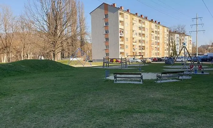 Vorbildlich leer war am Montag dieser Spielplatz in Graz
