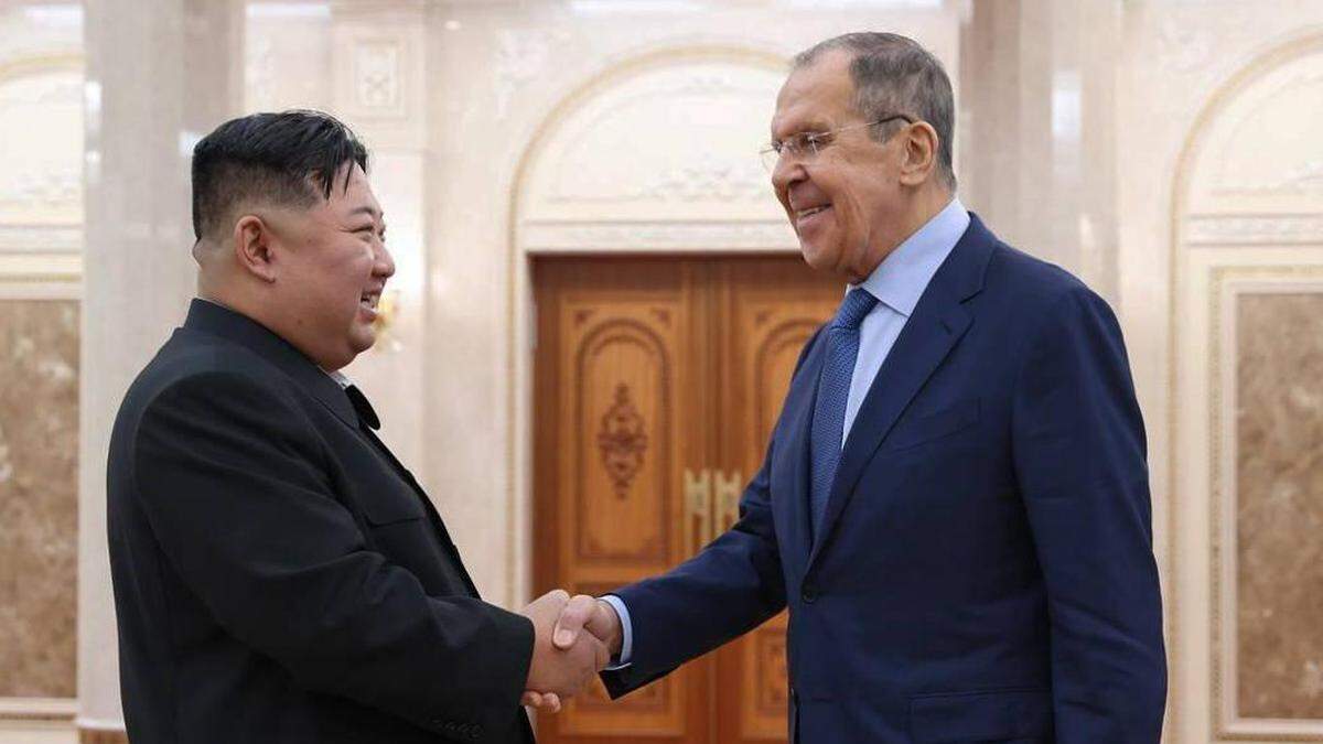 Der russische Außenminister Sergej Lawrow traf erst im Oktober mit Nordkoreas Diktator Kim Jong-un zusammen