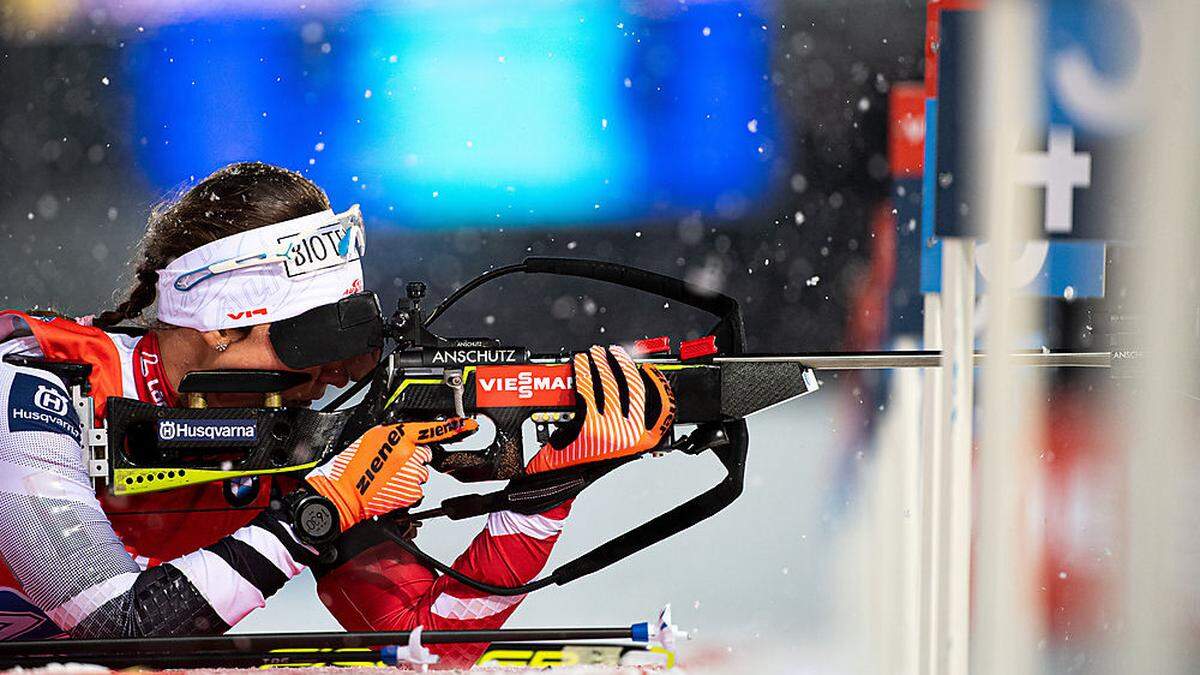 Dunja Zdouc zählt zu den treffsichersten Biathletinnen