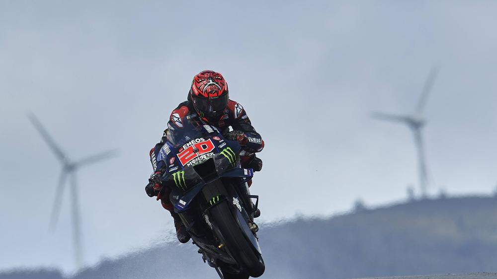 MotoGP Of Portugal - Qualifying Fabio Quartararo (20) of France and Monster Energy Yamaha MotoGP during qualifying of Gr