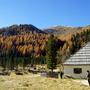 Die an der Nockalmstraße gelegene Grundalm im Herbst