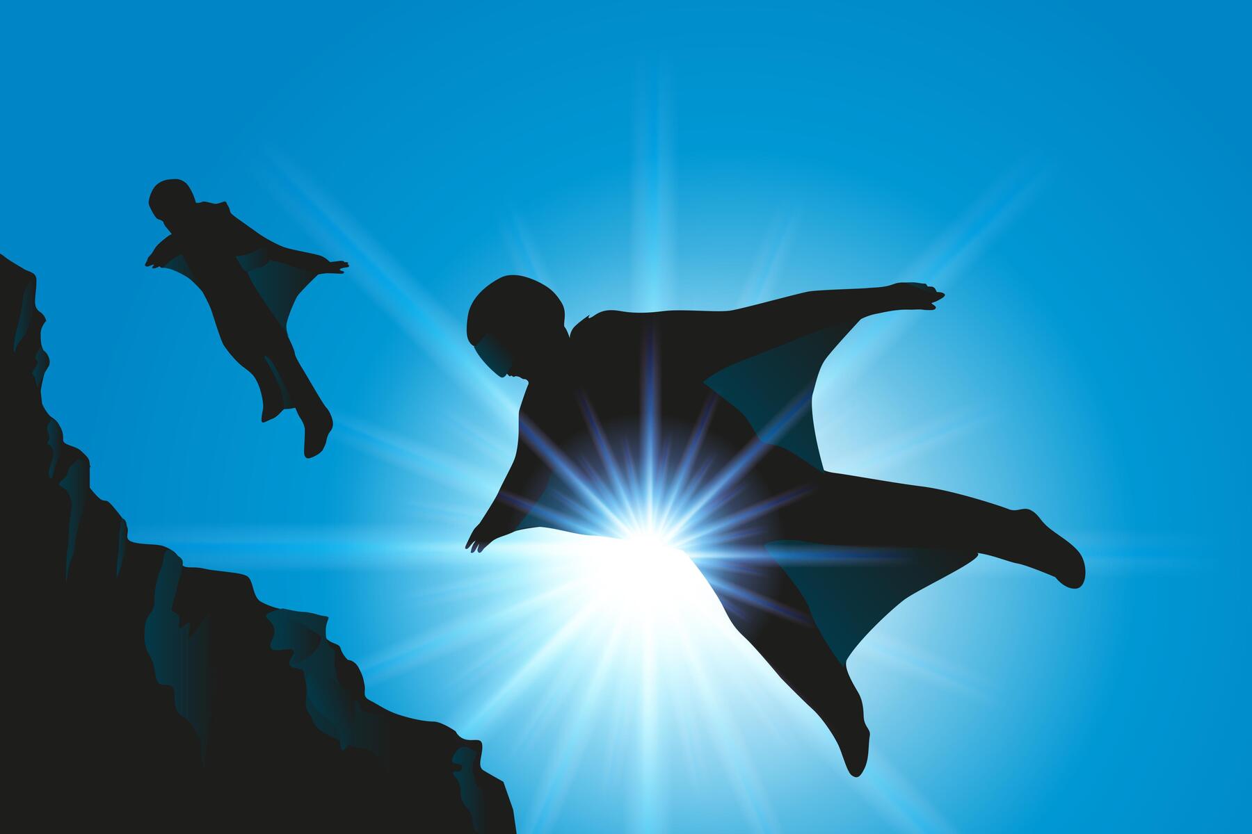 Wingsuit-Pilotinnen stießen in Luft zusammen und verloren Bewusstsein