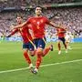 Sport Bilder des Tages 05.07.2024, xscotx, Fussball EM 2024 Viertelfinale, Spanien - Deutschland, emspor, v.l. Torjubel nach dem Tor zum celebrating the goal celebrate 2:1 durch Mikel Merino Zazon Spanien Stuttgart *** 05 07 2024, xscotx, Euro 2024 quarter-final, Spain Germany, emspor, v l goal celebration after the goal celebrating the goal celebrate 2 1 by Mikel Merino Zazon Spain Stuttgart