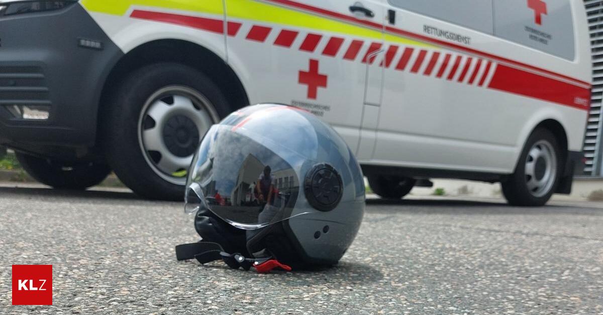 Kirchbach-Zerlach-Vier-Moped-Fahrer-von-Bremsman-ver-berrascht