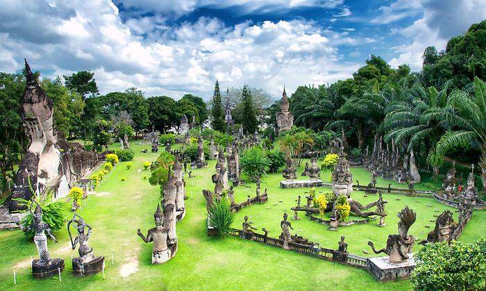 Ein Skulpturengarten 25 Kilometer südöstlich von Vientiane