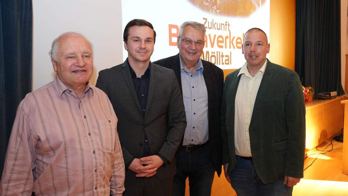 Richard Huber, Marcel Weber, Walter Brenner und Thomas Rogl (von links) sind sich einig, dass die Haltestelle in Obervellach alternativlos ist