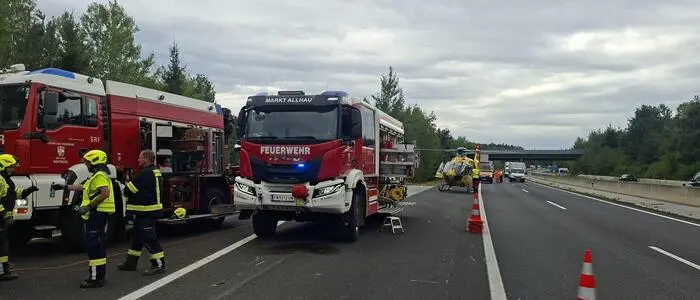 Die Autobahn in Fahrtrichtung Wien war während Start und Landung des Helikopters kurzfristig komplett gesperrt