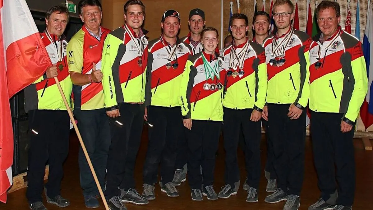 Das österreichische Forstarbeiter-Team hat allen Grund zum Jubeln