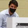 Kanadas Premier Justin Trudeau bei der Stimmabgabe 