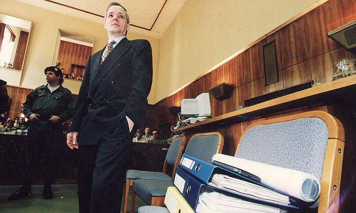 Jack Unterweger bei seiner Gerichtsverhandlung in Graz 1994