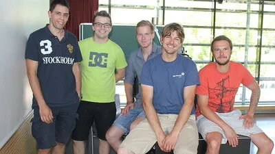 Erstes Studienjahr geschafft: Kühbacher, Rosenkranz, Weißkopf, Guggenberger und Vergeiner 