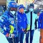 Shiffrin wurde in Obdach von SC-Obdach-Funktionär Franz Bärnthaler, Bürgermeister Peter Bacher und Trainingskoordinator Manfred Mühlthaler (von links) begrüßt