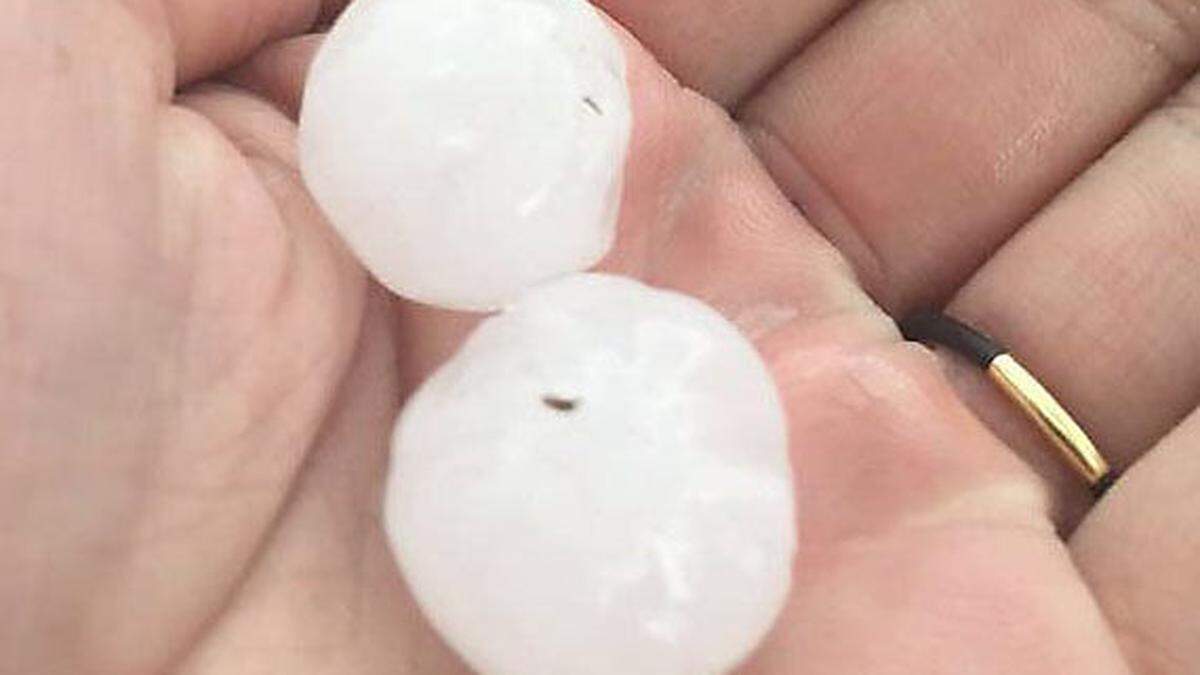 Großer Hagel in St. Georgen