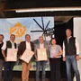 Naturpark-Geschäftsführer Matthias Rode, die Altbürgermeister Johann Hammer und Karl Wratschko, Noch-Stadtchef Helmut Leitenberger, Landesrätin Ursula Lackner und Naturpark-Obmann Reinhold Höflechner