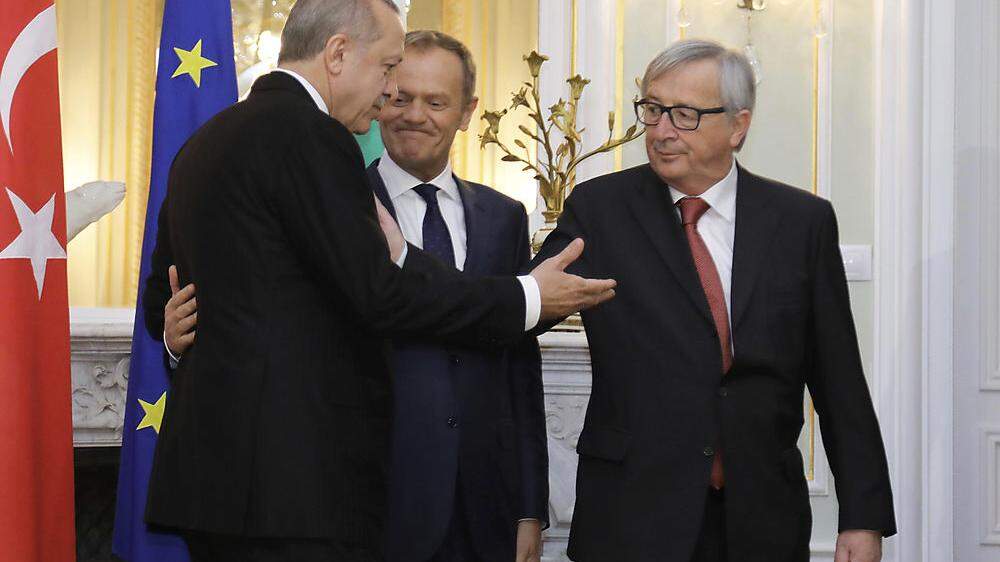 Erdogan, Tusk, Juncker 