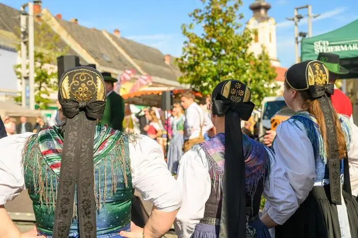 Die Volkstanzgruppe aus Bruck an der Mur begeisterte mit ihrer Vorstellung und mit offenem Volkstanzen 
