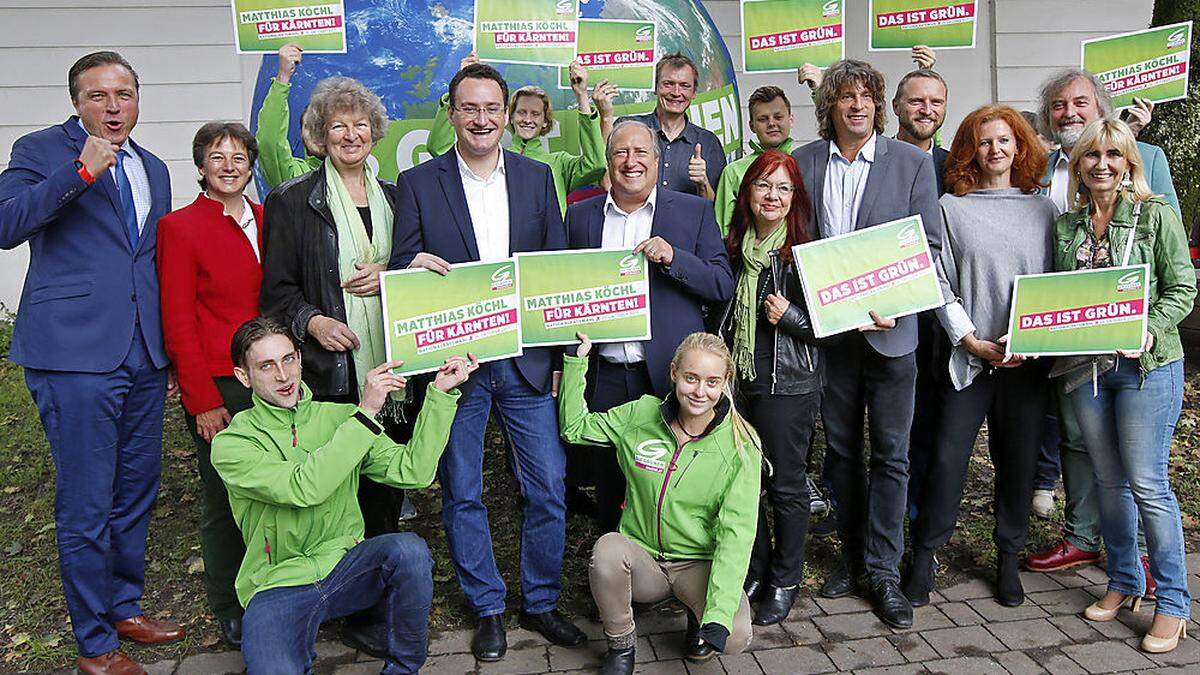 Die Kärntner Grünen starteten den offiziellen Wahlkampf in kleinem Kreis