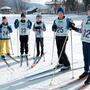 Die Kinder und Jugendlichen vor dem Start der 1. Langlauf Trophy des ÖAV Obergailtal