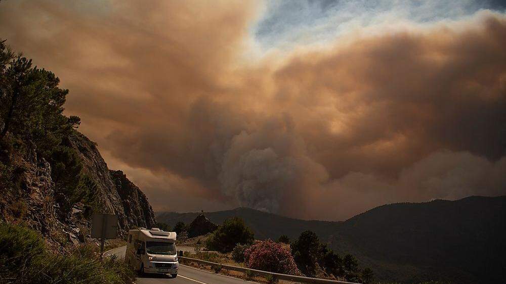Mehr als 3.000 Menschen sind in Spanien in der Nacht auf Donnerstag wegen eines Waldbrandes in der Touristenhochburg Costa del Sol in Sicherheit gebracht worden