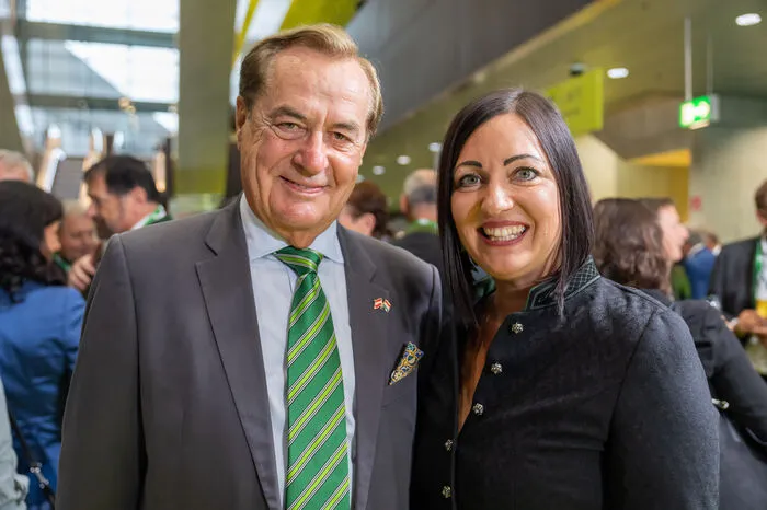 Iris Drexler mit Rudi Roth.