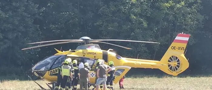 Die Feuerwehr Riegersburg brachte den Verletzten zum Rettungshubschrauber