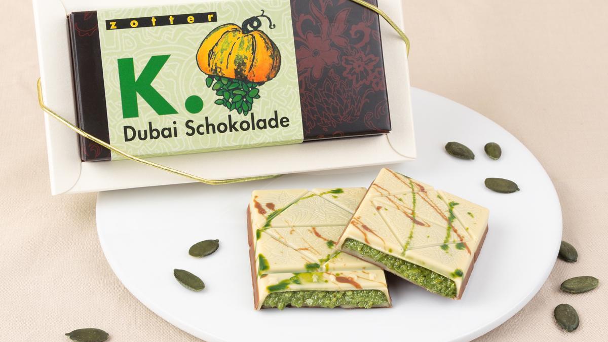 Der österreichische Schokoladen-Hersteller Zotter hat die „K. Dubai Schokolade“ herausgebracht