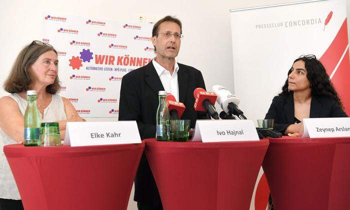Das Trio an der Spitze der KPÖ: Ivo Hajnal, Elke Kahr und Zaynep Arslan: Gehaltsobergrenze nach Grazer Vorbild
