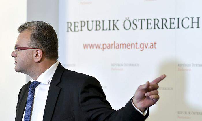 FPÖ-Abgeordneter Hans-Jörg Jenewein. Er war Fraktionsleiter der Freiheitlichen im BVT-U-Ausschuss.