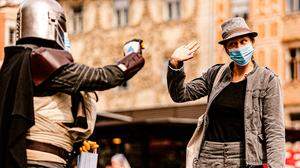 Mut zur Maske! Der Maskalorianer sorgte in Graz für Aufsehen