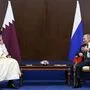 Wladimir Putin (rechts) mit dem Emir Katars, Tamim bin Hamad Al Thani