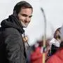 Roger Federer beim Damen-Weltcup in Lenzerheide.