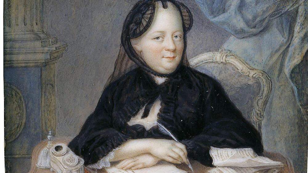 Maria Theresia in der Witwentracht, die sie nach dem Tod ihres mannes nicht mehr ablegte