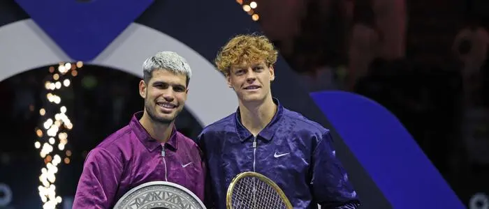 Sie waren die Finalisten 2025: Carlos Alcaraz und Sieger Jannik Sinner